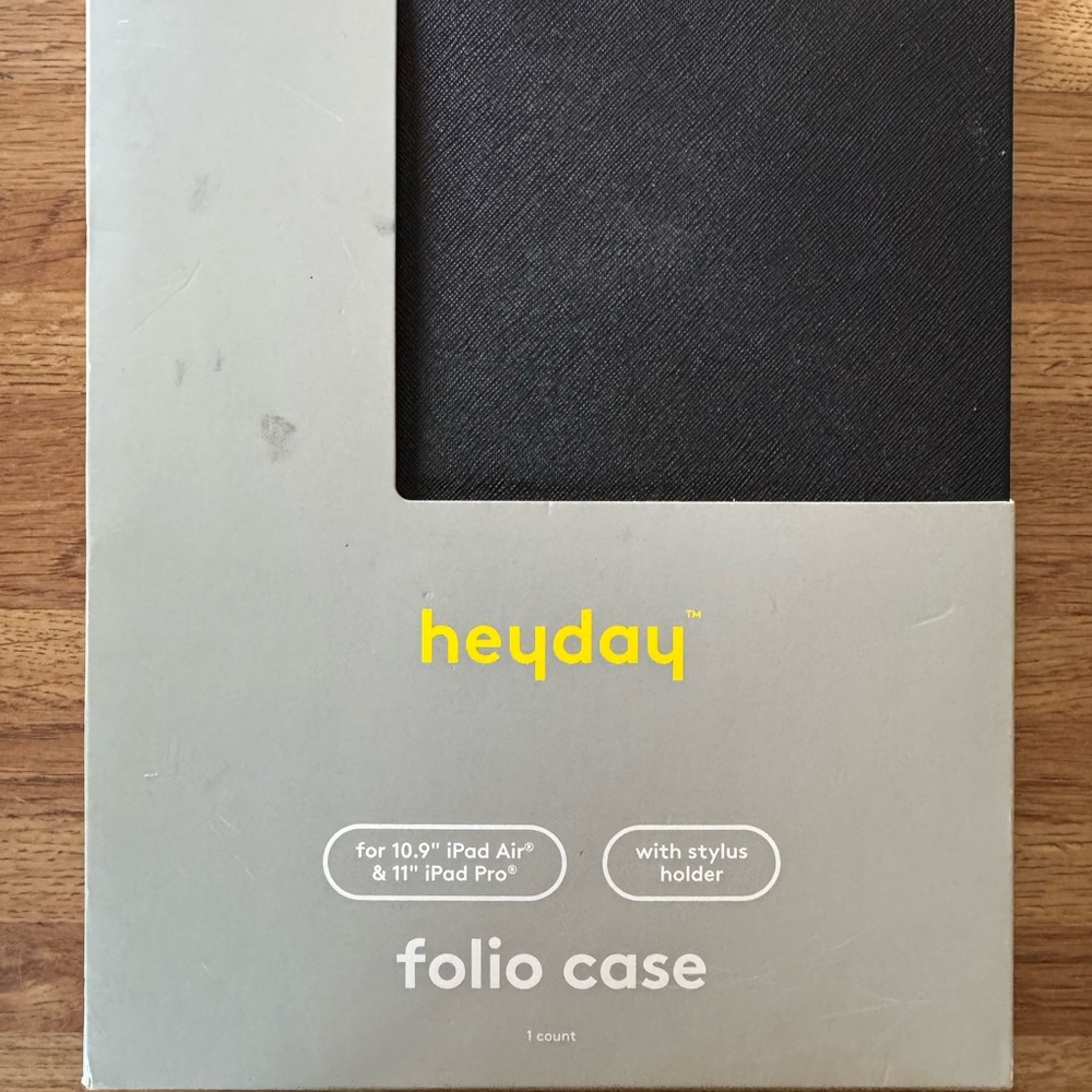 New- Heyday Black Folio Case for iPad Air & Pro